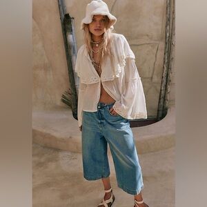 Free People Riley Battenberg Top NWT